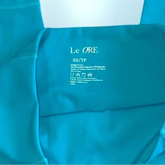 BANDIER Leggings Le Ore NWT Lucca High Rise Pocket Full Length Jade Size XS - Picture 8 of 11